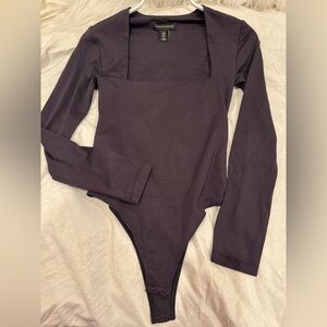 House of Harlow 1960 Black Long Sleeve Bodysuit